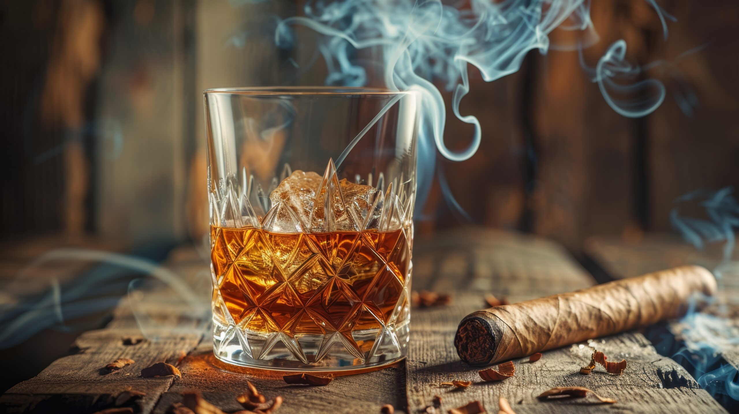 the whiskey and cigar